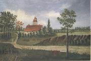 Henri Rousseau Landscape with Farm and Cow oil